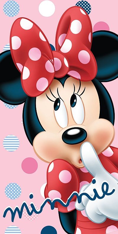 JERRY FABRICS Osuška Minnie dots Bavlna Froté 70/140 cm - obrázek 1