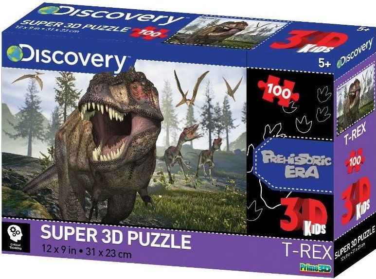 PRIME 3D Puzzle T-Rex 3D 100 dílků - obrázek 1