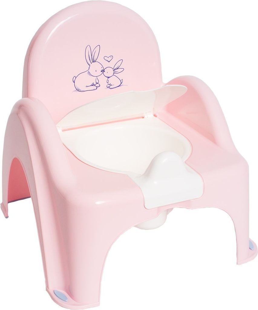 Dětský nočník s poklopem Bunny růžový - obrázek 1