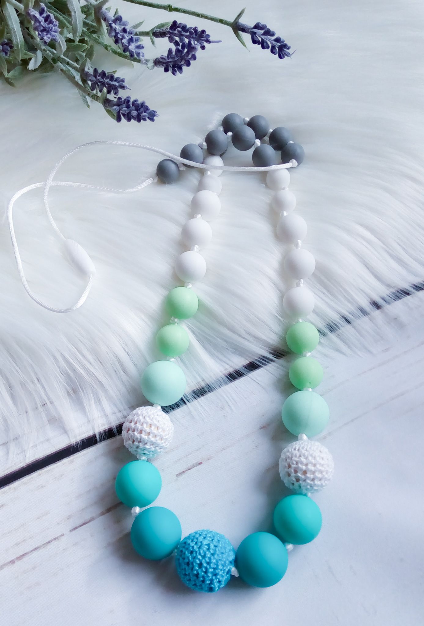 Kulišárny (handmade) Silikonové korále ,,Aqua,, exlusiv - obrázek 1