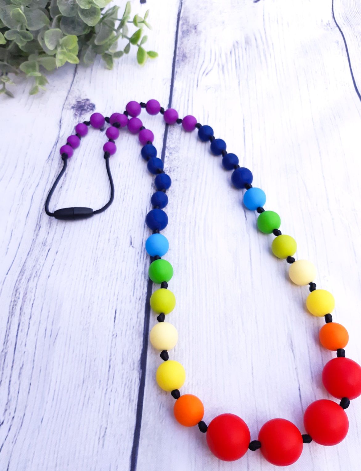 Kulišárny (handmade) Silikonové korále ,,rainbow,, maxi - obrázek 1