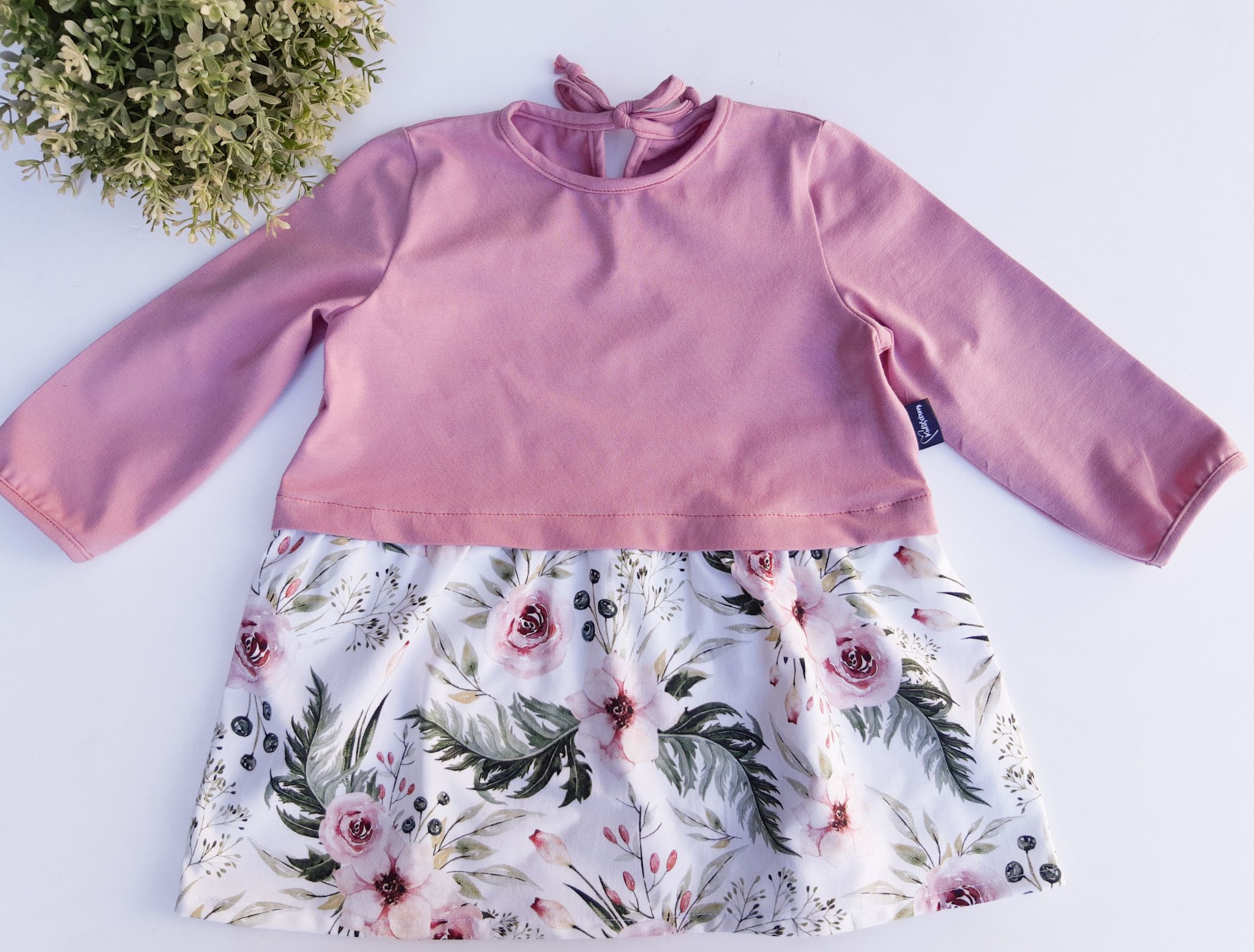 Kulišárny (handmade) Jarní šaty ,,PinkRos,, VELIKOST: 74 - obrázek 1