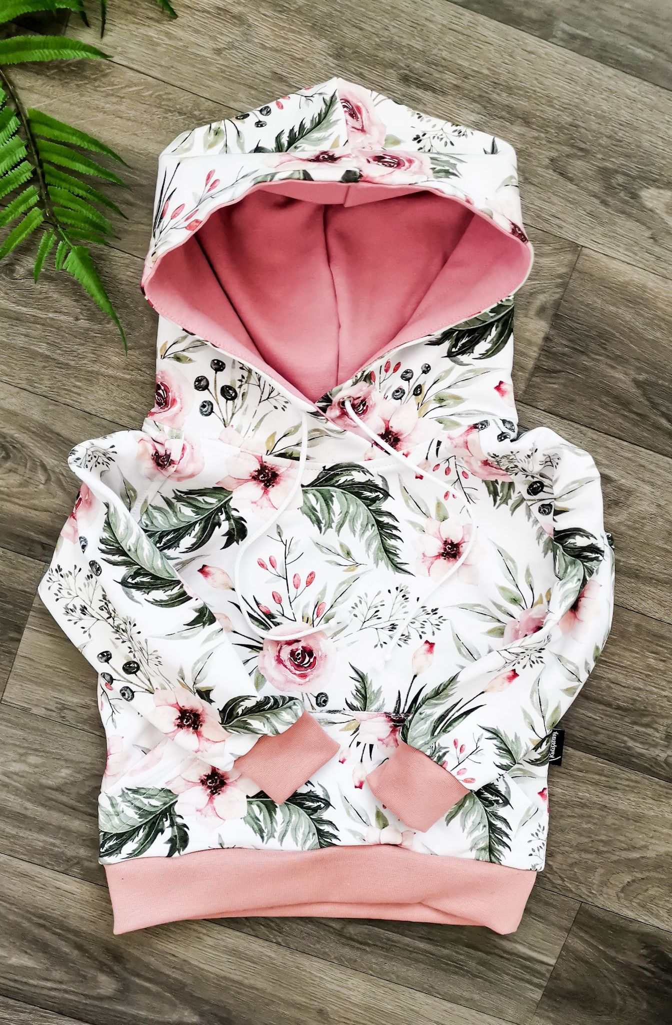 Kulišárny (handmade) Mikina s kapucí ,,RosAntic,, VELIKOST: 56 - obrázek 1