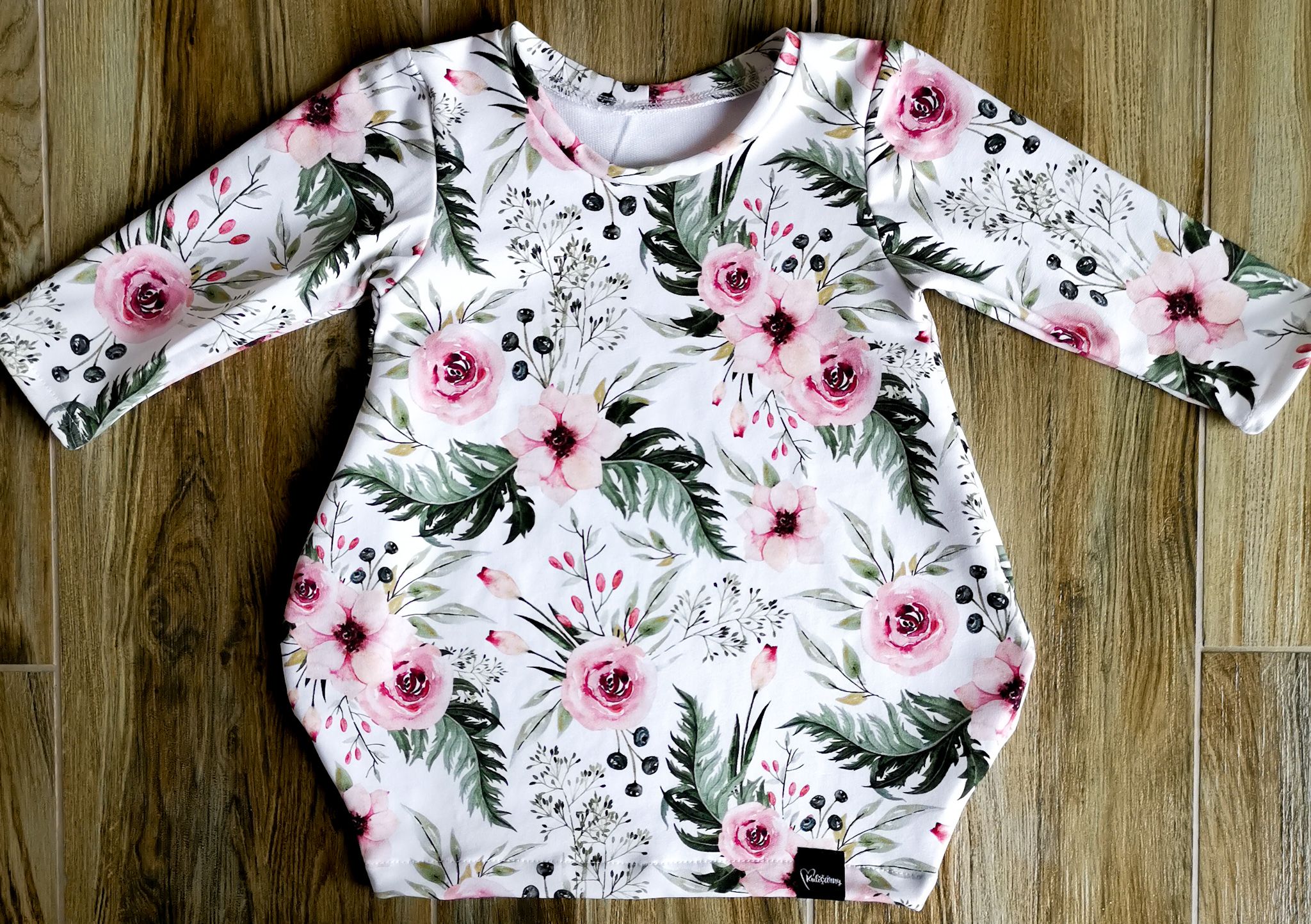 Kulišárny (handmade) Balónové šaty RosAntic dlouhý rukáv VELIKOST: 74 - obrázek 1