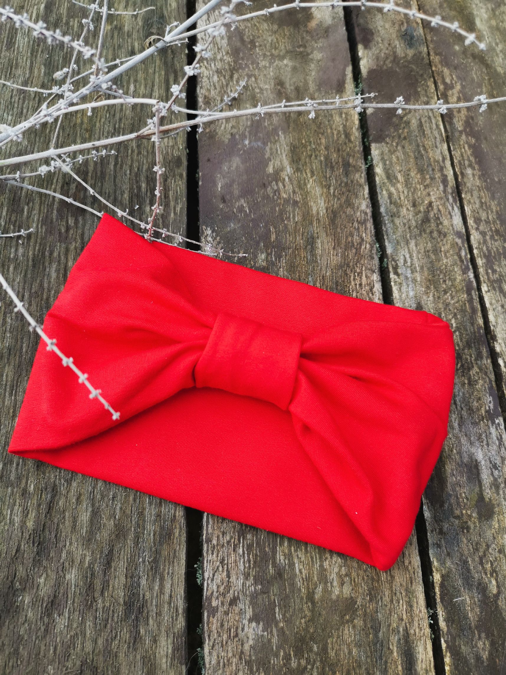 Kulišárny (handmade) RED Turban Čelenka široká VELIKOST: 56 - obrázek 1