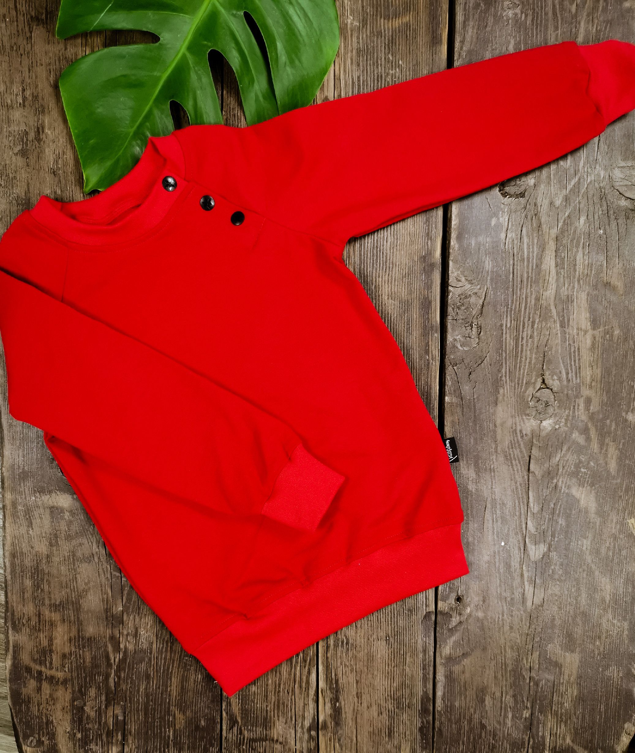 Kulišárny (handmade) Mikina basic ,,RED,, VELIKOST: 56 - obrázek 1