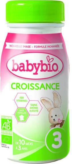 3x BABYBIO Mléko 3 Croissance tekuté 250 ml - obrázek 2