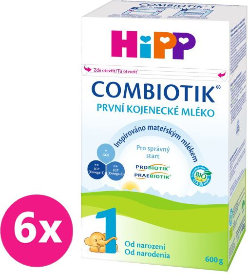 6x HIPP 1 BIO Combiotik (600 g) - kojenecké mléko - obrázek 1
