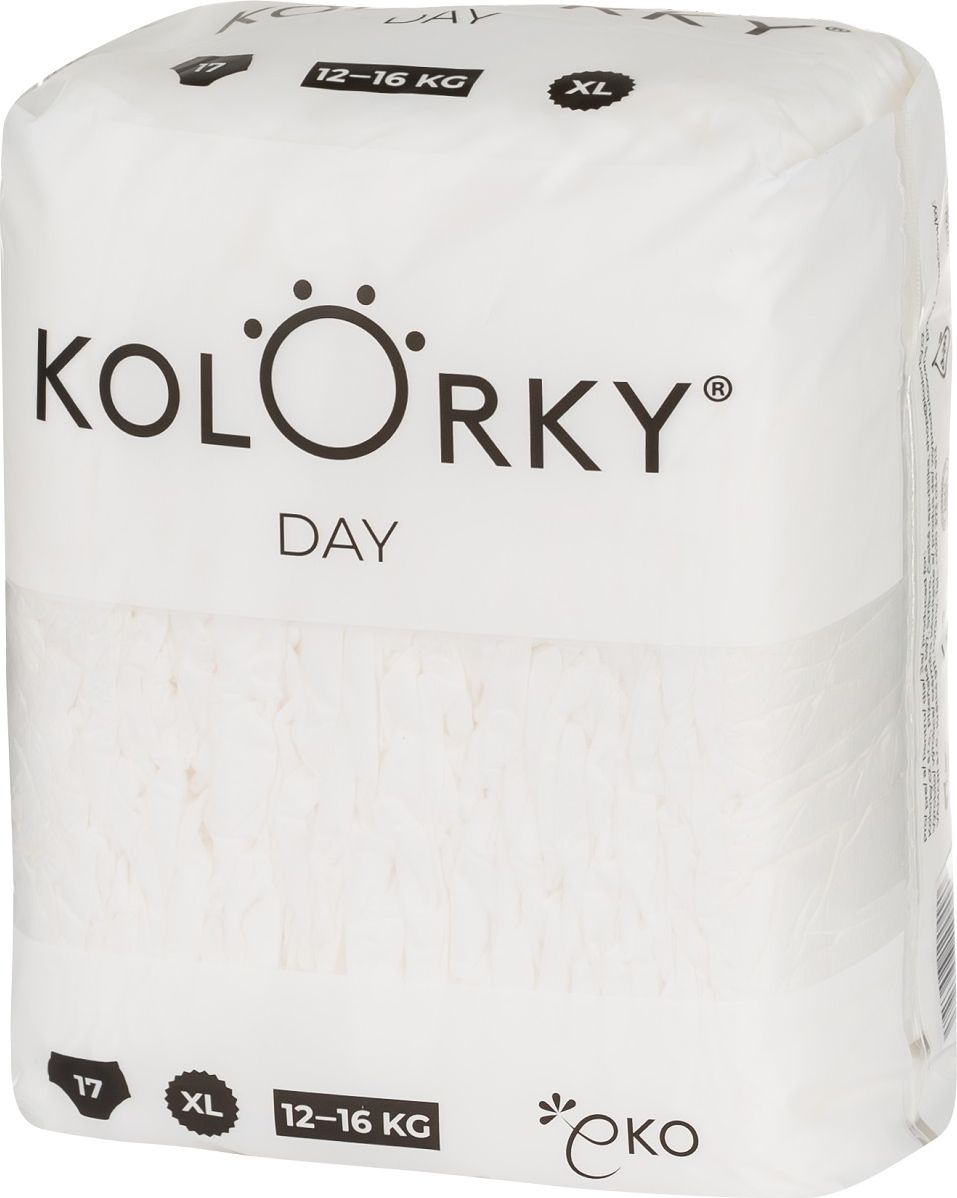 KOLORKY DAY NATURE - XL (12-16 kg) - 136 ks MĚSÍČNÍ ZÁSOBA - jednorázové eko plenky - obrázek 2