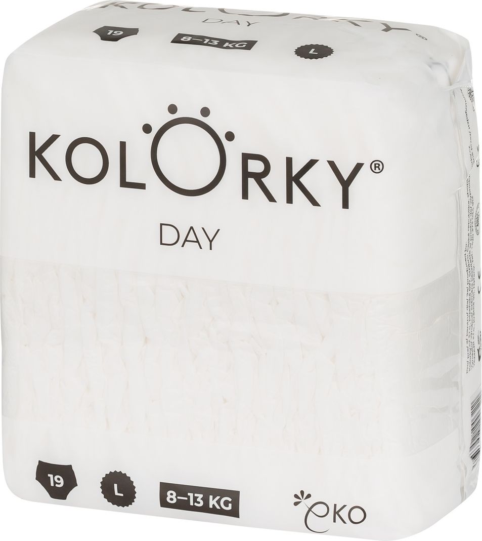 KOLORKY DAY NATURE - L (8-13 kg) - 152 ks MĚSÍČNÍ ZÁSOBA - jednorázové eko plenky - obrázek 2