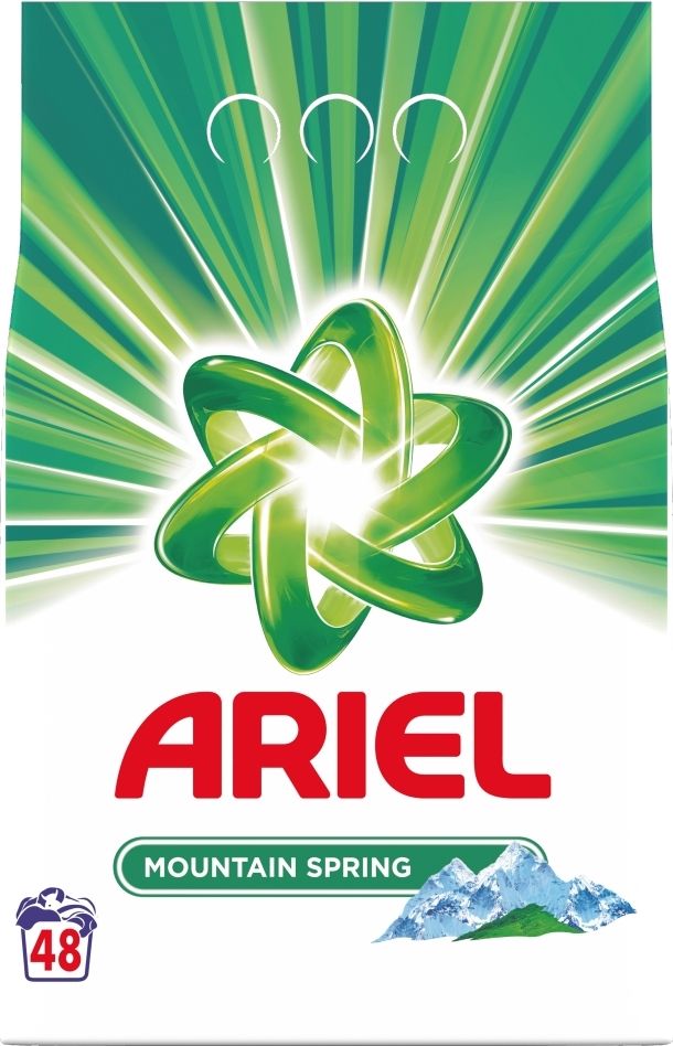 ARIEL Mountain Spring 3,6 kg (48 praní) – Prací prášek - obrázek 1