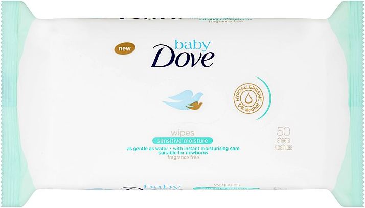 Baby Dove Sensitive Moisture vlhčené ubrousky 50 ks - obrázek 1