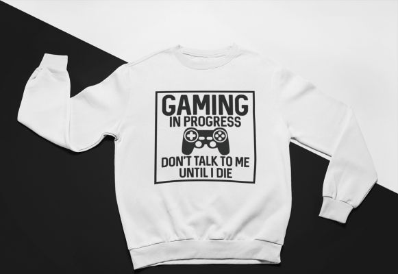 KIDSBEE Super klučičí tepláková mikina Gaming - bílá - obrázek 1