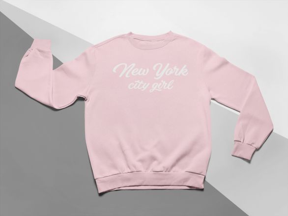 KIDSBEE Moderní dětská dívčí mikina New York City Girl - růžová - obrázek 1