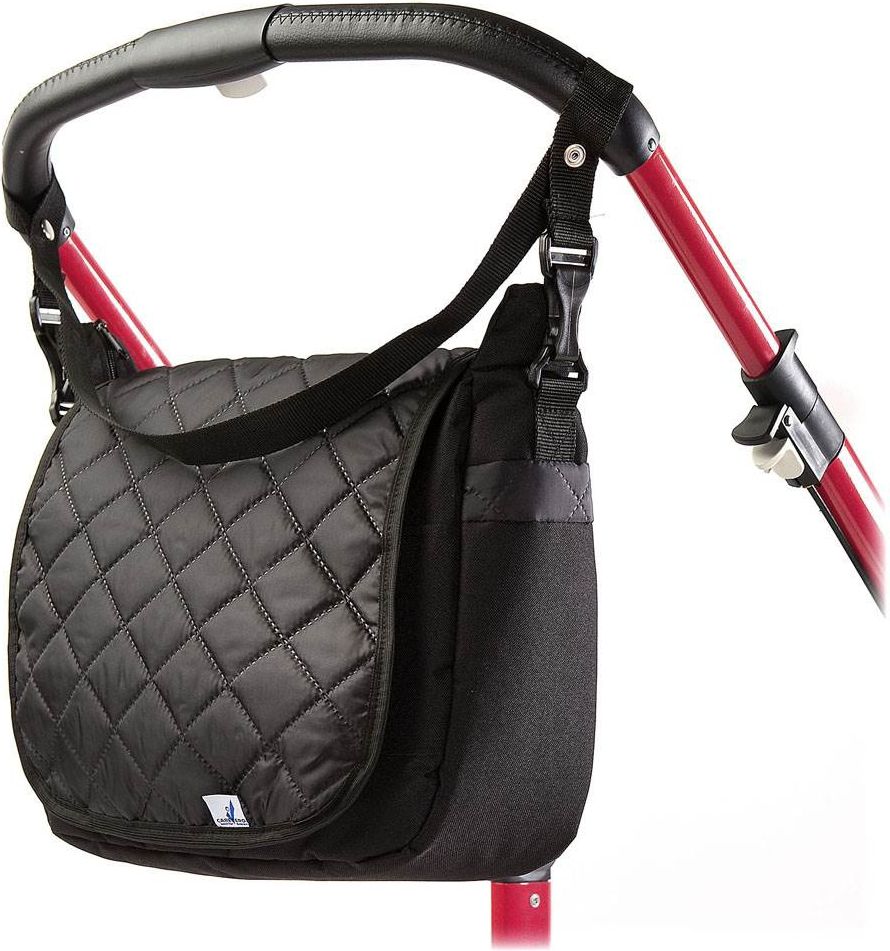 Prošívaná taška na kočárek CARETERO black - obrázek 1