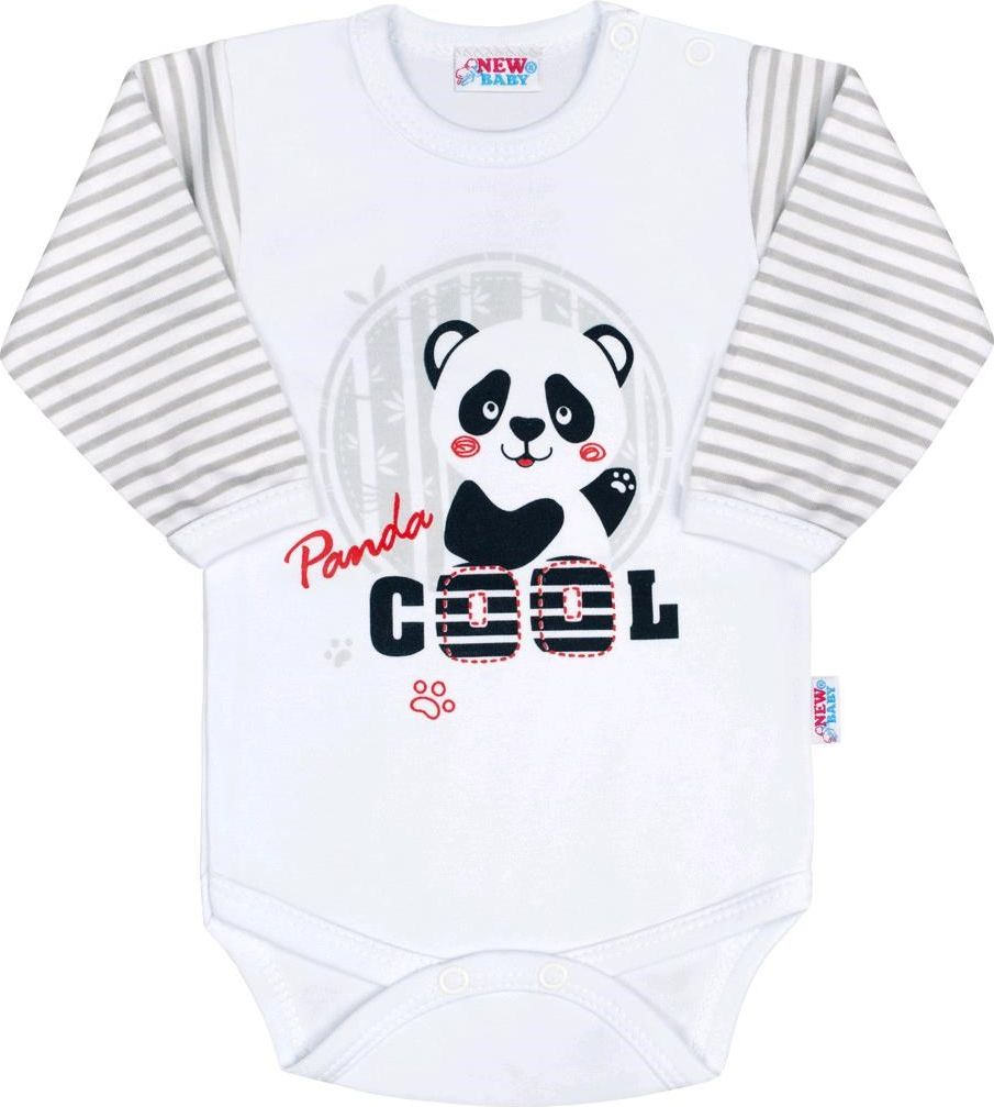 Kojenecké body s dlouhým rukávem New Baby Panda 80 (9-12m) - obrázek 1