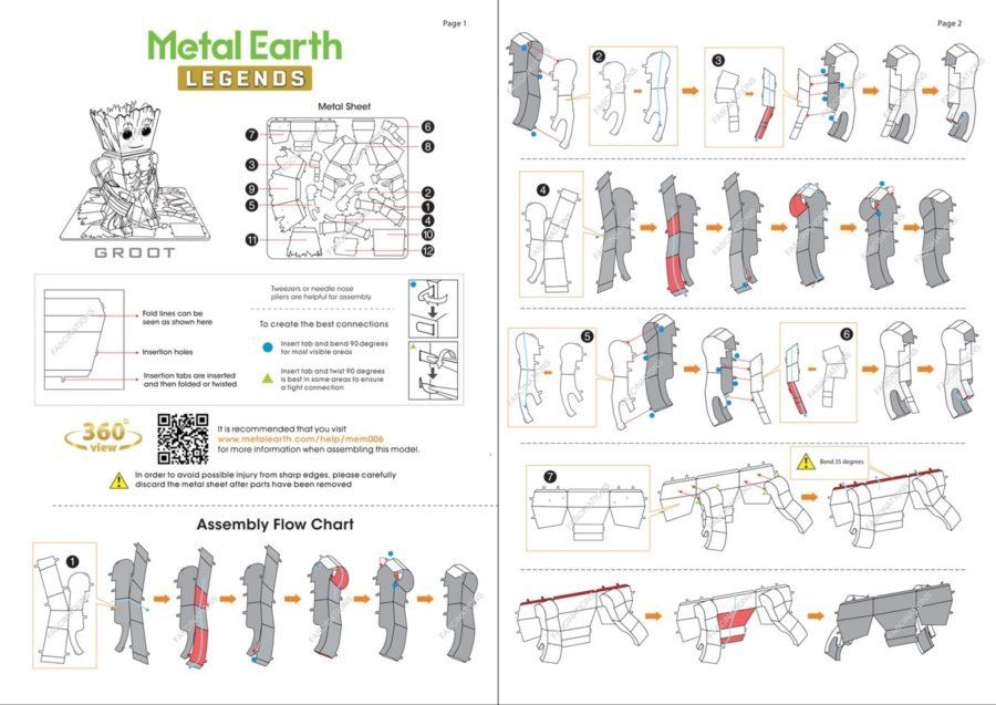 METAL EARTH 3D puzzle Strážci Galaxie: Groot - obrázek 2