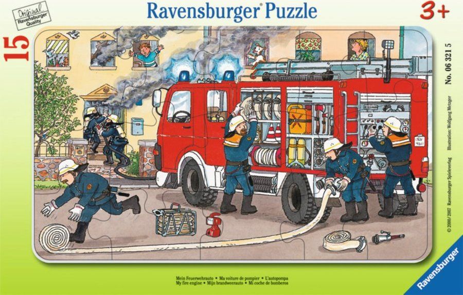 RAVENSBURGER Puzzle Hasiči v akci 15 dílků - obrázek 1