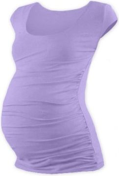 Těhotenské triko mini rukáv JOHANKA - levandule, Velikosti těh. moda S/M - obrázek 1
