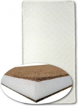 Matrace do kolébky New Baby 90x42 kokos-molitan-kokos bílá, Bílá - obrázek 1