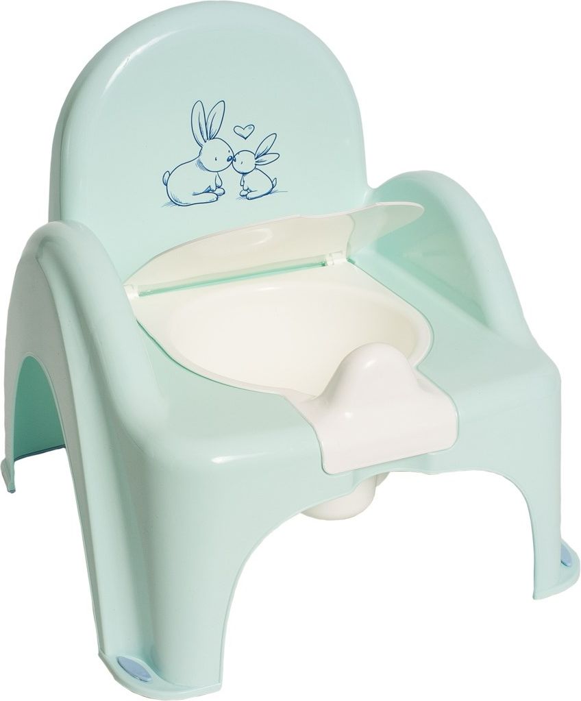TEGA Hrající dětský nočník s poklopem Bunny mátový Zelená - obrázek 1