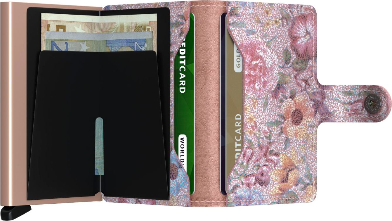Secrid speciální kožená peněženka Mini Wallet Crisple Rose Floral - obrázek 3