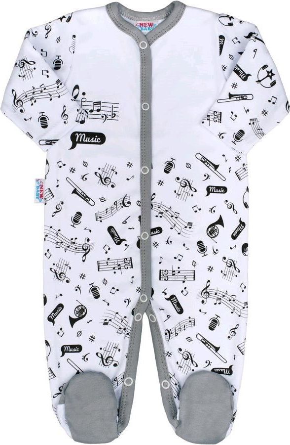 Kojenecký bavlněný overal New Baby Music 80 (9-12m) - obrázek 1