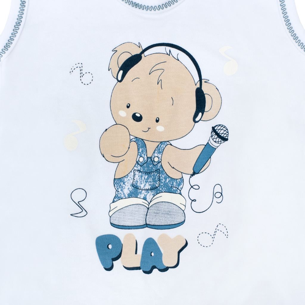Soupravička 4-dílná New Baby Medvídek Play 62 (3-6m) - obrázek 3