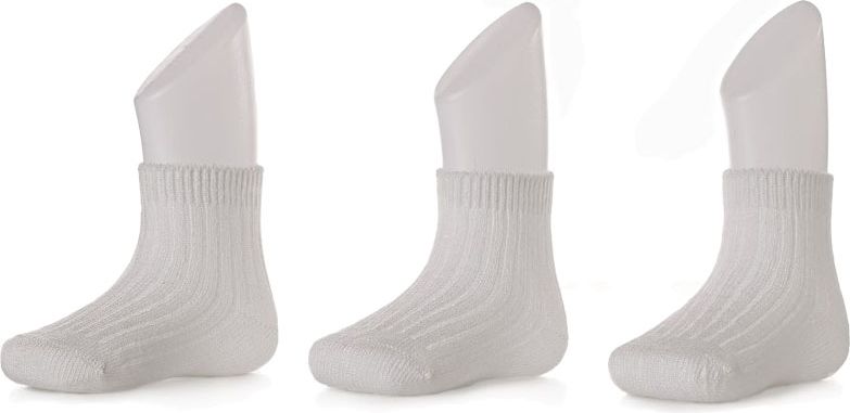 KIKKO BMB Bambusové ponožky Pastels - Bílé, 6-12m (3 páry) - obrázek 2