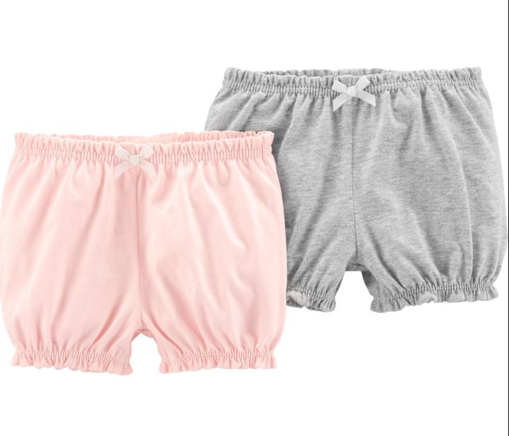 CARTER'S Kalhoty krátké 2 ks, růžová/šedá - 9m/vel. 74 - obrázek 1