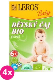 4x LEROS BABY BIO dětský čaj bylinný 20x2g - obrázek 1