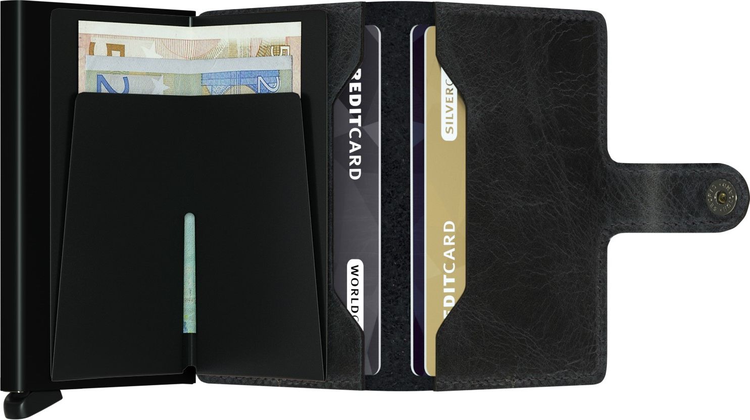Secrid speciální kožená peněženka Mini Wallet Vintage Black - obrázek 3