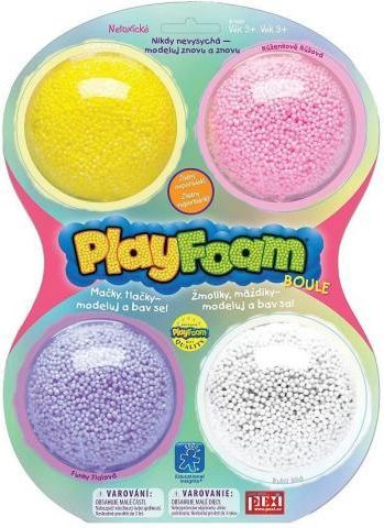 PlayFoam Modelína/Plastelína kuličková 4 barvy - obrázek 1