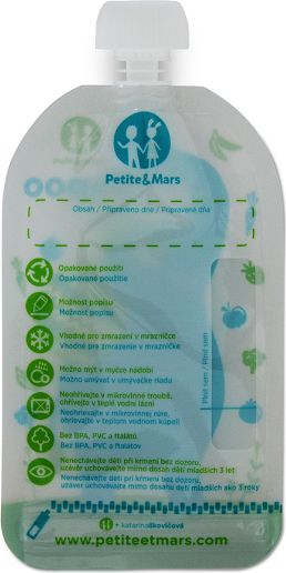 PETITEMARS Kapsička na jídlo Papoo Slon 6x150ml - obrázek 2