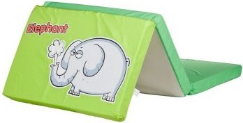 Skládací matrace do postýlky CARETERO Elephant zelená, Zelená - obrázek 1