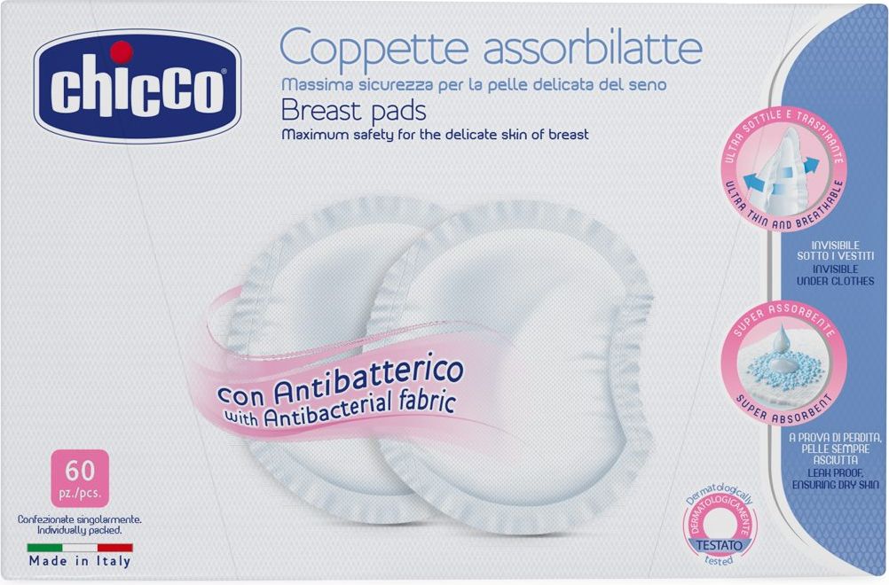 Chicco Tampóny do podprsenky antibakteriální  60 ks - obrázek 1