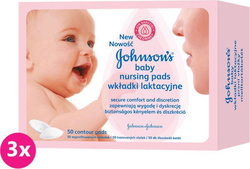3x JOHNSON'S BABY Prsní vložky (50 ks) - obrázek 1
