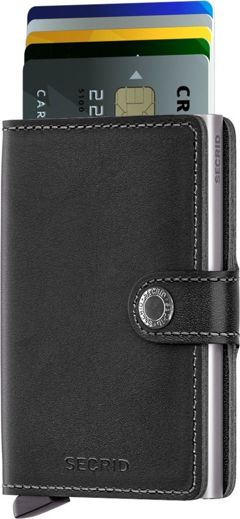 Secrid speciální kožená peněženka Mini Wallet Original Black - obrázek 1