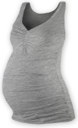JOŽÁNEK Těhotenský topík JOLANA - šedý melír - obrázek 1