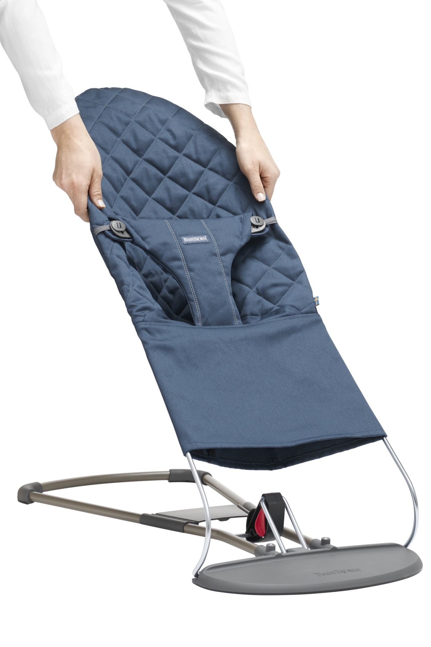 BABYBJÖRN Potah na Lehátko Bliss Midnight blue cotton - obrázek 1