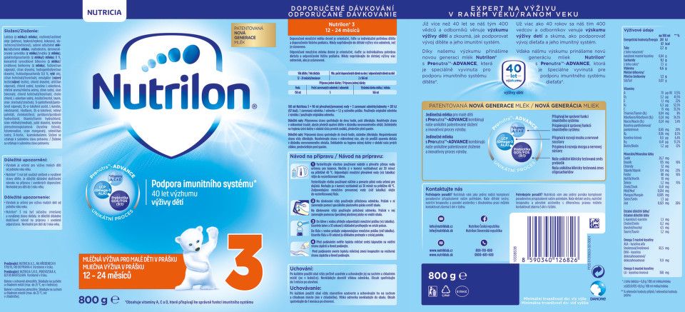Nutricia Nutrilon 3 800 g - obrázek 2