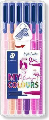 Fixy "Triplus 323 Flamingo Box", 6 plameňákových barev, sada, 1 mm, STAEDTLER, set 6 ks - obrázek 1