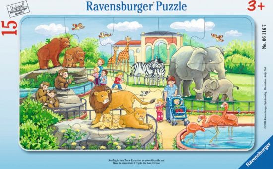 RAVENSBURGER Puzzle Návštěva ZOO 15 dílků - obrázek 1