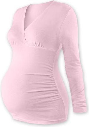 JOŽÁNEK Těhotenské triko/tunika dlouhý rukáv EVA - sv. růžové - obrázek 1