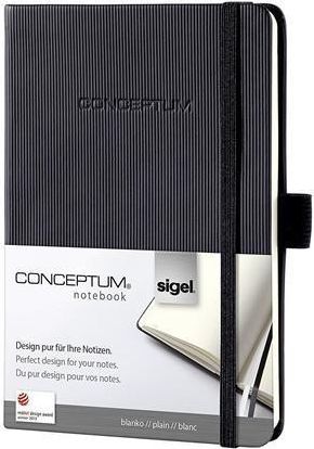 Záznamní kniha "Conceptum", čistá, černá, tvrdé desky, A4, 194 listů, SIGEL - obrázek 1