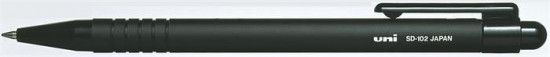 Kuličkové pero "SD-102", černá, 0,4 mm, stiskací mechanismus, UNI, bal. 12 ks - obrázek 1