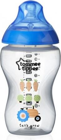 Láhev Tommee Tippee C2N 340 ml 2ks modrá, Modrá - obrázek 1