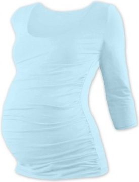 Těhotenské triko 3/4 rukáv JOHANKA - sv. modrá, Velikosti těh. moda S/M - obrázek 1