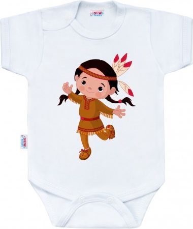 Body s potiskem New Baby Indian Girl, Bílá, 62 (3-6m) - obrázek 1