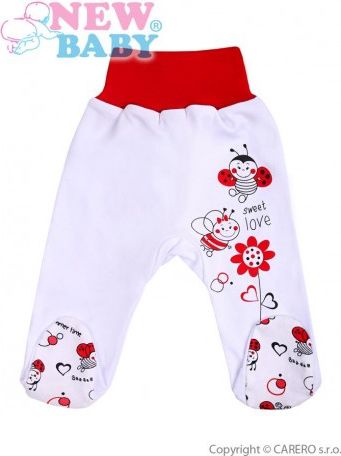 Kojenecké polodupačky New Baby Beruška, Bílá, 62 (3-6m) - obrázek 1